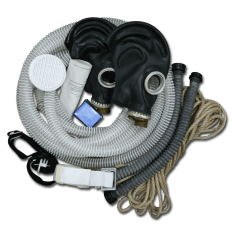 Противогаз шланговый БРИЗ-0301 (ПШ-1С), ШМП-2 шт, шланг ПВХ